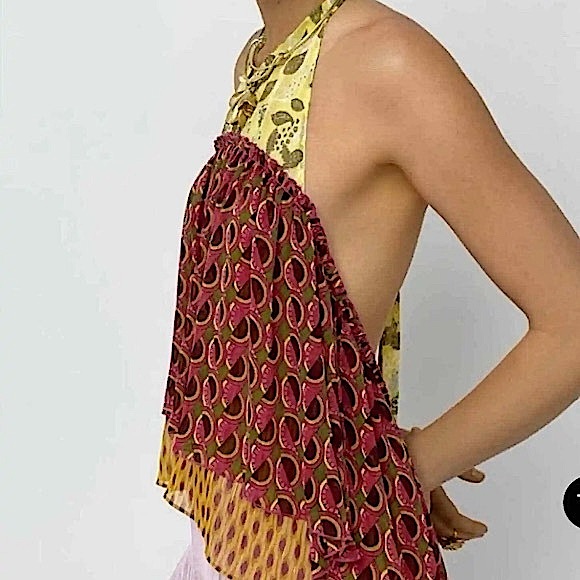 Zara La Dolce Vita Multicolor Halter Top NEW NWT - Picture 4 of 8